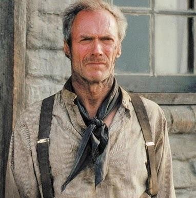 Scena z klasycznego filmu Clinta Eastwooda, oddająca atmosferę jego ikonicznych ról aktorskich.